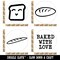 Bread Baking Baked with Love Loaf Baguette Rubber Stamp Set for Stamping Crafting Planners
